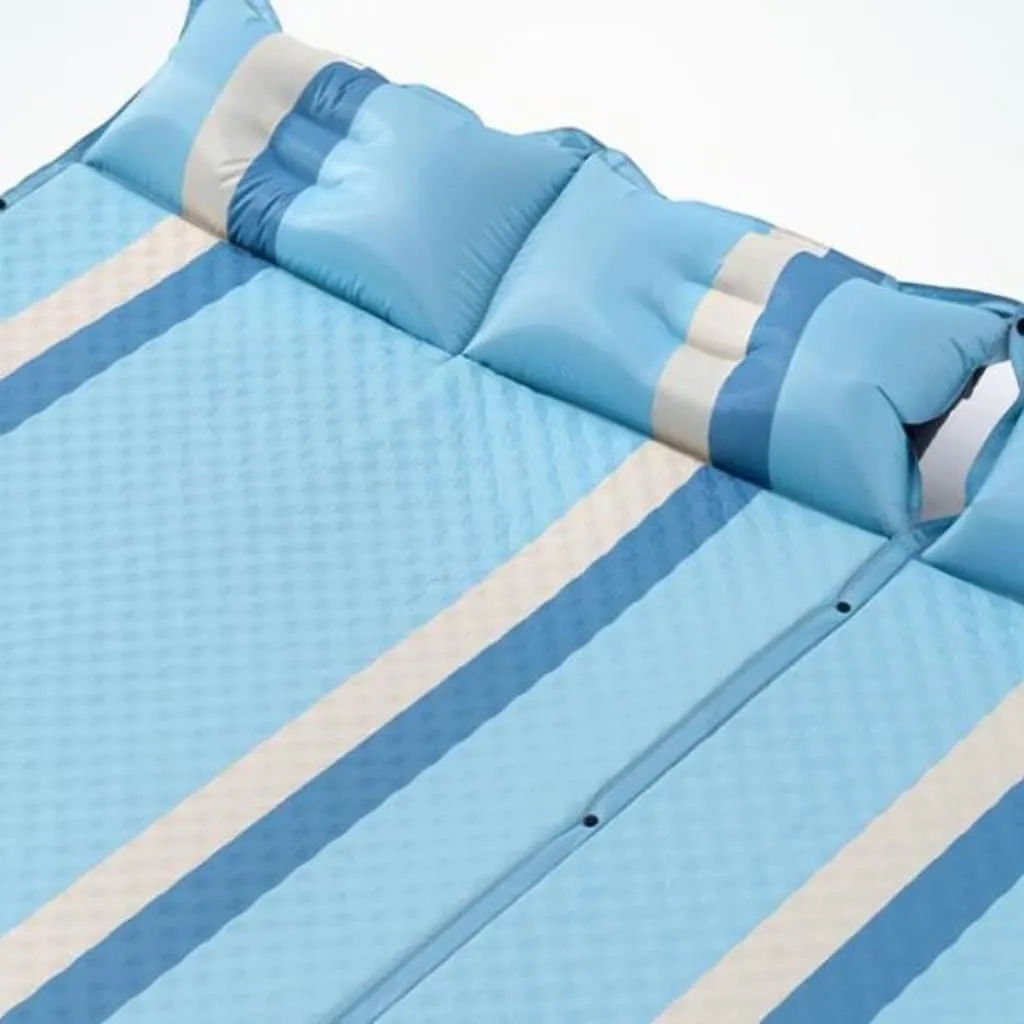 Self-Inflating Pads Double Automatic Inflatable Bed Can Be Spliced Thickened with Inflatable Pillow Suitable for Outdoor Camping Tents, Car Travel, Hiking, Beach, Office Lunch Break