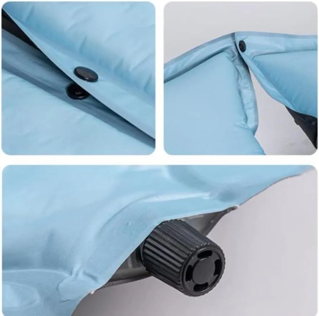 Self-Inflating Pads Double Automatic Inflatable Bed Can Be Spliced Thickened with Inflatable Pillow Suitable for Outdoor Camping Tents, Car Travel, Hiking, Beach, Office Lunch Break