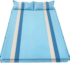 Self-Inflating Pads Double Automatic Inflatable Bed Can Be Spliced Thickened with Inflatable Pillow Suitable for Outdoor Camping Tents, Car Travel, Hiking, Beach, Office Lunch Break