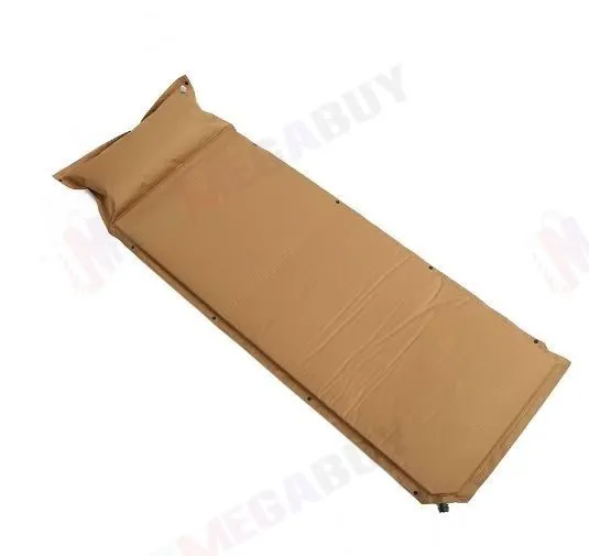 Self Inflating Single Sleeping Mattress Mats Pad Air Bed Camping Hiking* Beige
