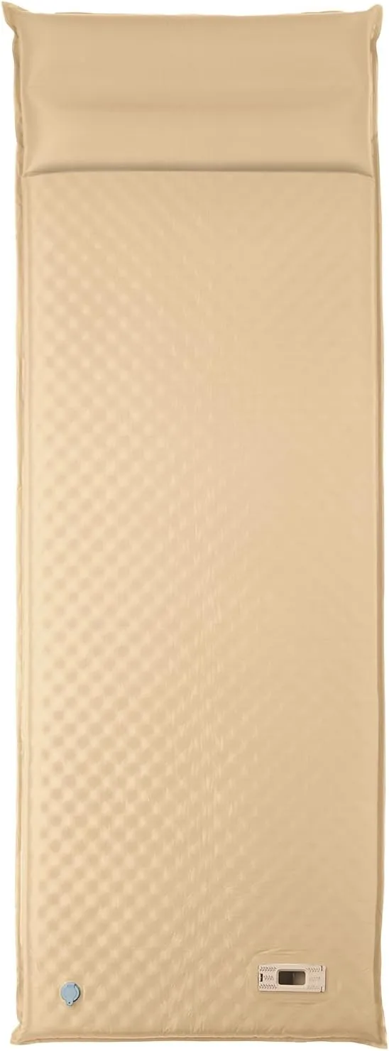 Self Inflating Sleeping Pad with Pump, 3.14" Thick Memory Foam Single Sleeping Mats (Khaki)