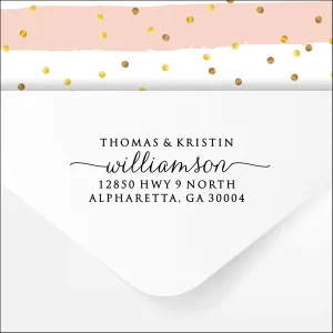 Self Inking Return Address Stamp - Custom 4 Line Personalized Address Stamp for Envelopes, Wedding Invitations, Business, Mailing Labels, Black Ink (Williamson)