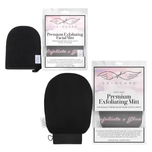 Seraphic Skincare (Original) Premium Exfoliating Mitt for Body (1pc) & Facial Mitt – Facial Scrub Pad for Gentle Cleansing & Exfoliation – Body Exfoliator for Self-Tan Removal & Keratosis Pilaris
