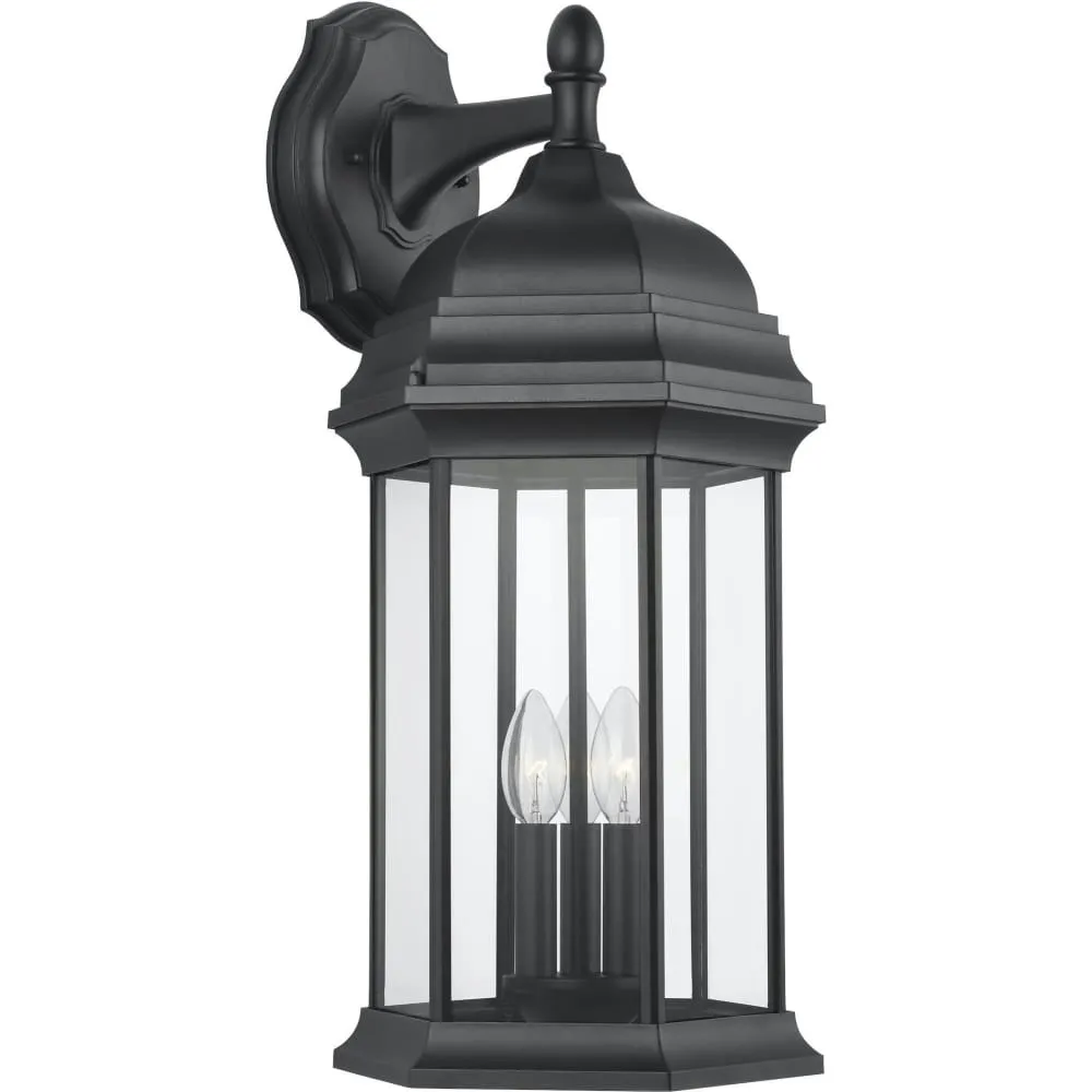 Sevier Black LED Outdoor Wall Lantern