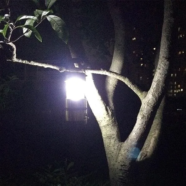 SH-518 Retractable Camping Tent Solar Lantern Outdoor Portable Emergency LED Light Lamp Golden