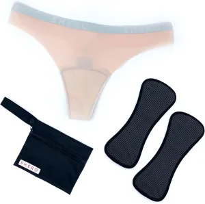 Shero FreeFlo Thong Period Panties with 2 Replaceable Pads - Leakproof, Absorbent, Comfort-Fit Menstrual Underwear