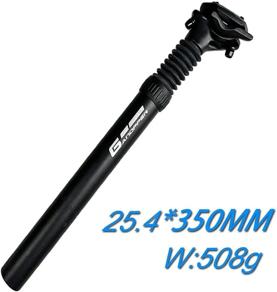 Shock Absorbing Seatpost Bike Suspension Seat Post 350MM Aluminum Alloy Adjustable Spring Coil Vibration Damping Saddle Pole for Mountain Road Bicycle Cycling Comfort