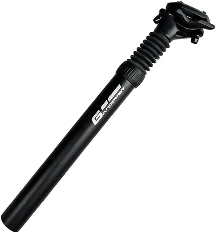 Shock Absorbing Seatpost Bike Suspension Seat Post 350MM Aluminum Alloy Adjustable Spring Coil Vibration Damping Saddle Pole for Mountain Road Bicycle Cycling Comfort