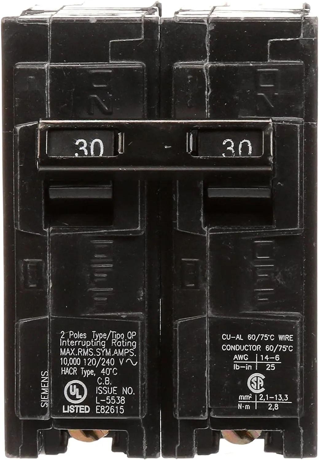 SIEMENS Q230 30-Amp Double Pole Type QP Circuit Breaker