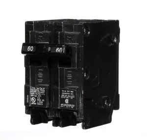 Siemens Q260 60-Amp Double Pole Type QP Circuit Breaker, Black