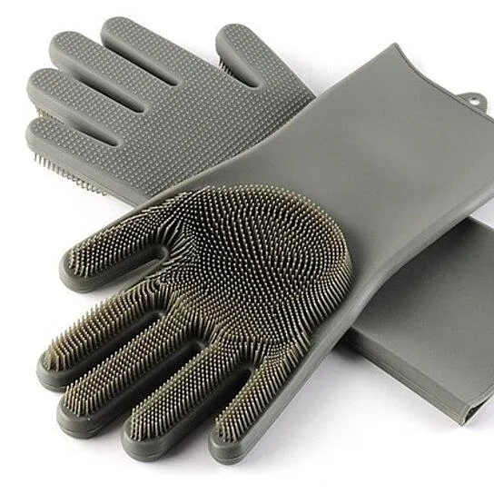 Silicone Dishwashing Scrubber Gloves