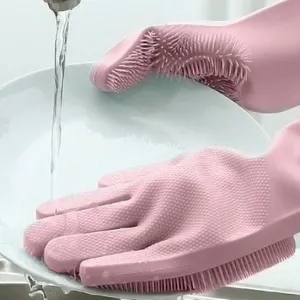Silicone Dishwashing Scrubber Gloves
