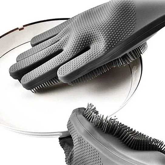 Silicone Dishwashing Scrubber Gloves