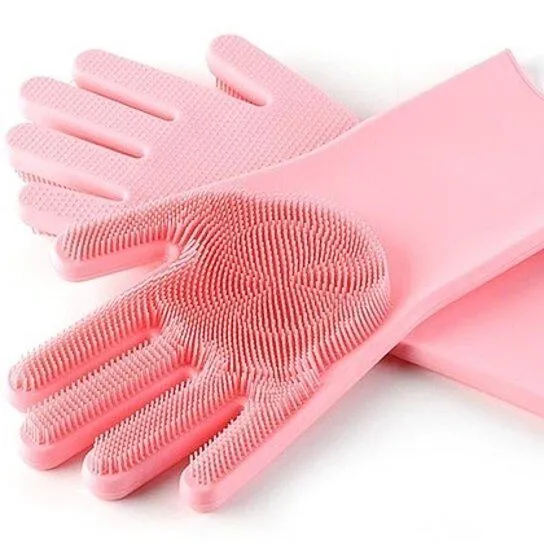 Silicone Dishwashing Scrubber Gloves