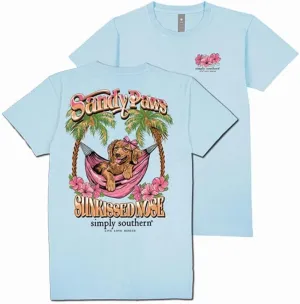 Simply Southern Sandy Paws Sunkissed Nose - Dog - Palm Trees - Youth T-Shirt