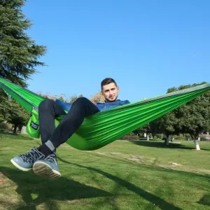 Single Double Hammock Adult Outdoor Backpacking Travel Sleeping Bed Portable Leisure Swing Floor Mat
