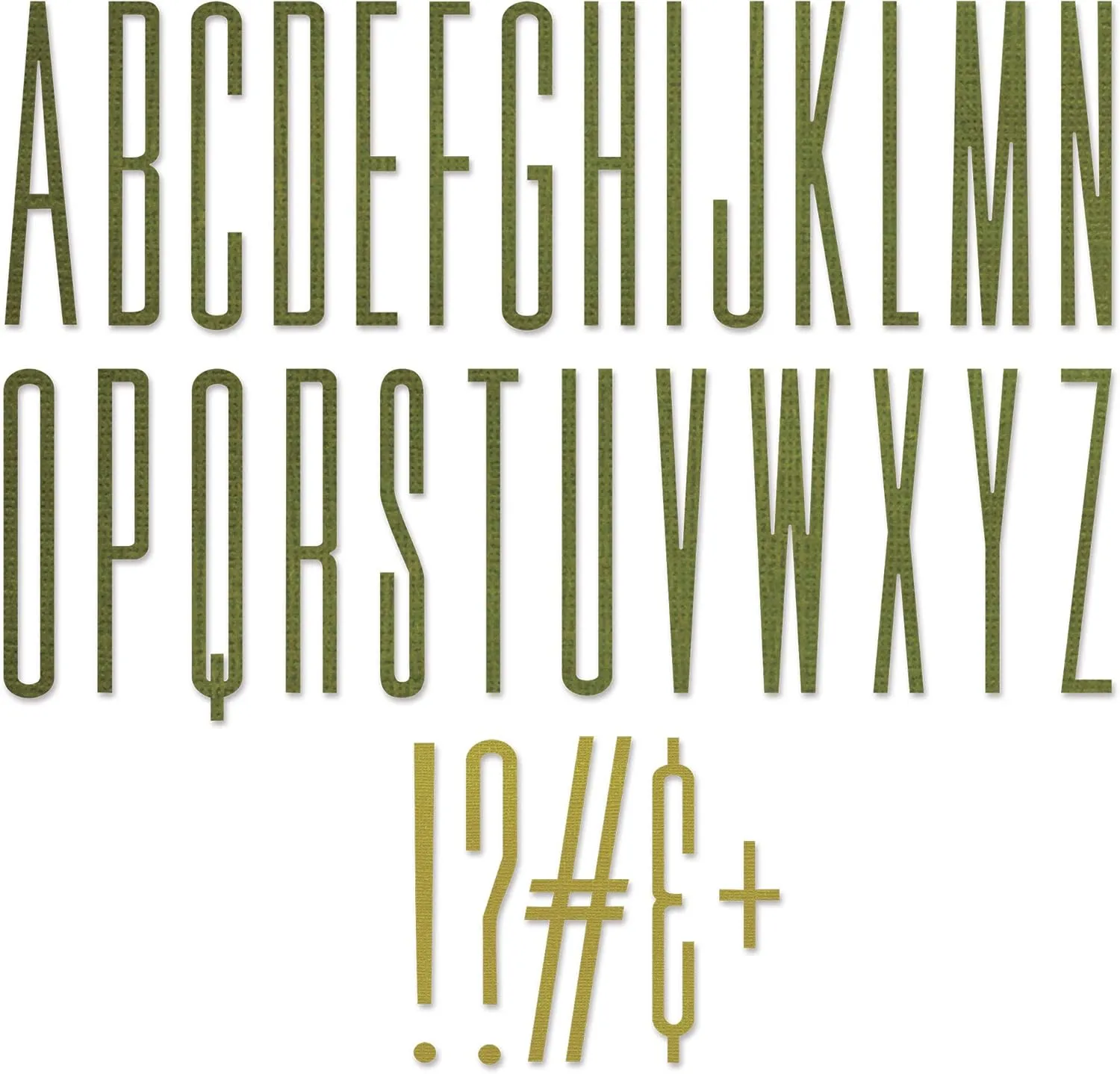 Sizzix Thinlits Die 665206 Alphanumeric Stretch Upper by Tim Holtz 31 Pack