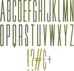 Sizzix Thinlits Die 665206 Alphanumeric Stretch Upper by Tim Holtz 31 Pack