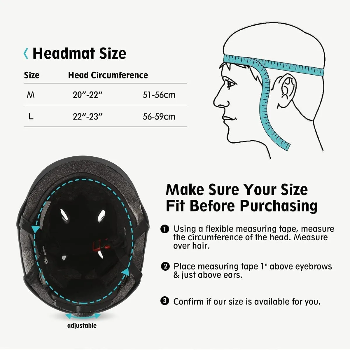 Skateboard Bike Helmet for Adults Adjustable Knee Elbow Pads Wrist Guards Protective Gear Helmets Set Teens for Bicycle Cycling Skate Scooter Bicycle Helmet
