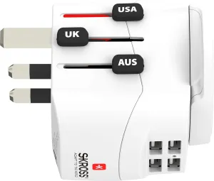 SKROSS Country Plug Pro Light USB World (4xA) White
