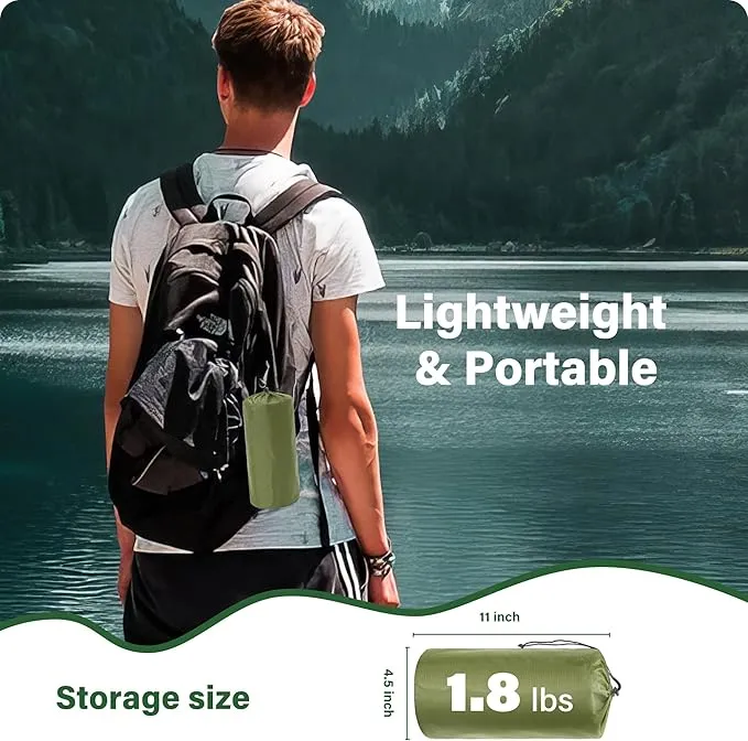 Sleeping Pad for Camping, Self Inflating Ultra Lightweight Sleeping Pad Backpacking Air Mattress Camping Mat with Pillow, Built-in Foot Pump Protable Sleeping Pads for Camping Tent 78x27 Inch