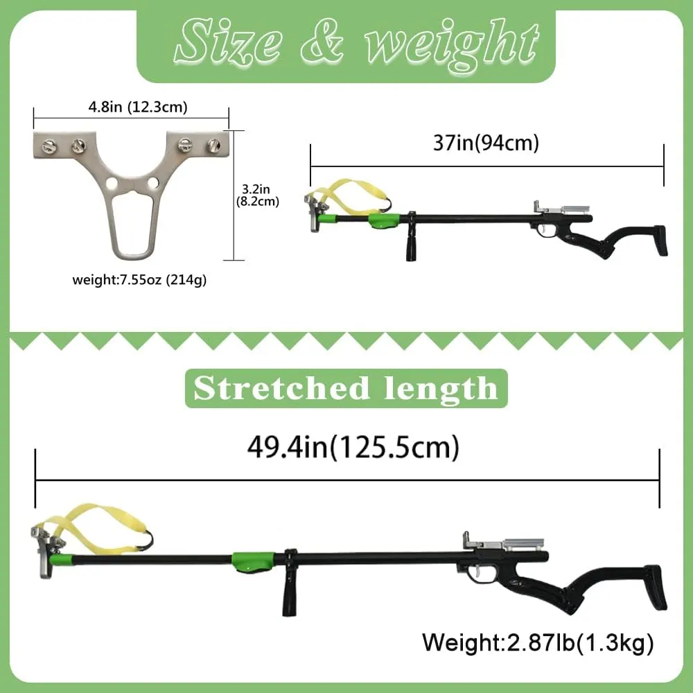 slingshots for Adults, Professional Slingshot Rifle for Hunting Telescopic Rod Laser Slingshot with 5 Replacement Bands, high Power Slingshot Catapult for Competition Practice