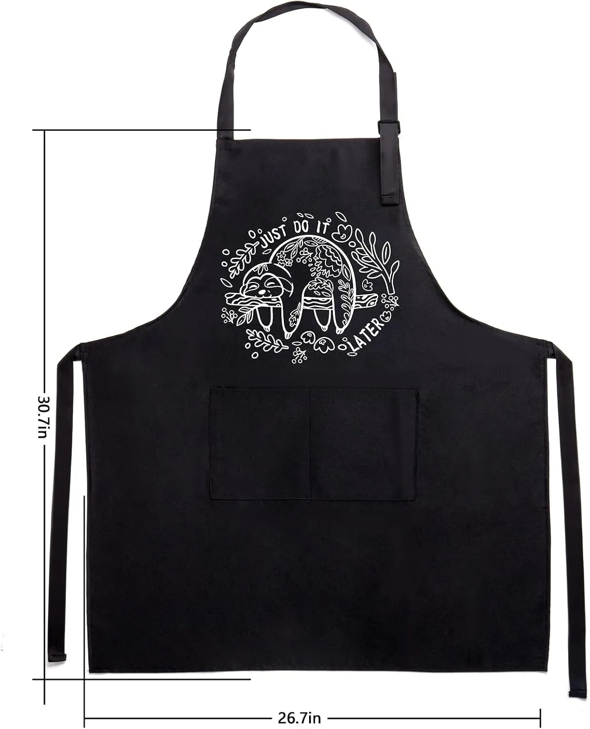 Sloth Gifts for Women, Kitchen Cooking Utensils Set include Unique Bamboo Cooking Spoons Apron, Personalized Christmas Mother's Day Housewarming Gift Idea for Mom