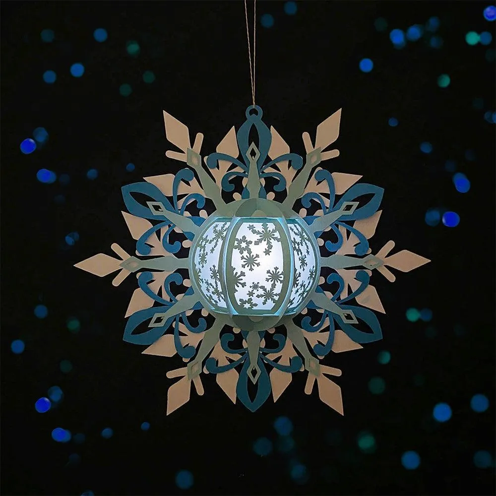Snowflake - 3D Christmas Lantern File - Cricut File 2 - LightBoxGoodMan