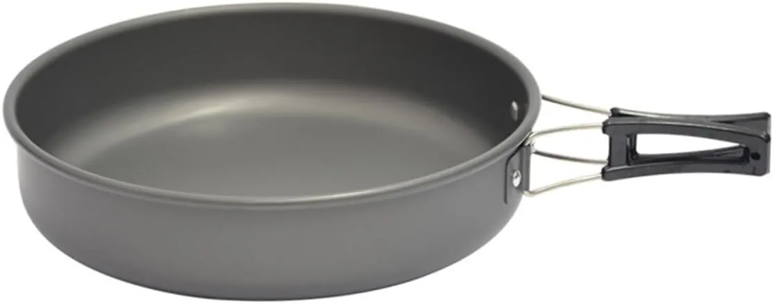 Sosoport 2-3 Person Camping Cookware Set Outdoor Portable Non-stick Frying Pan Cooking Pot and Utensils Aluminum Outdoor Cooking Utensil