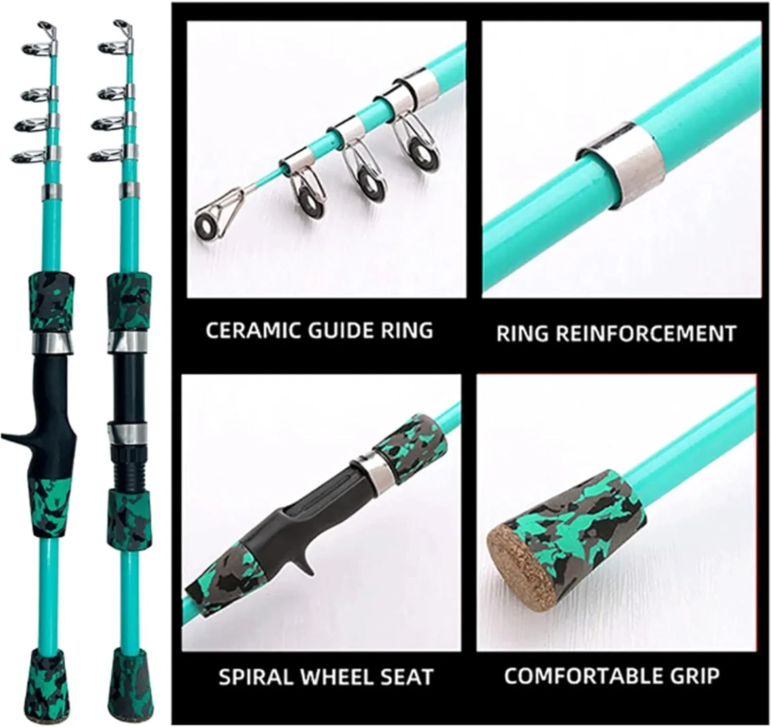 Spinning Casting Carp Rod Telescopic Fishing Rod 1.8M 1.5M 1.3M Small Ultralight Portable Travel Baitcasting Rod