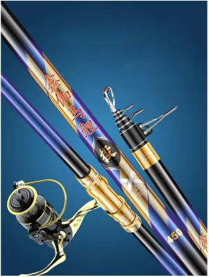 Spinning Fishing Rod and Reel Combo Telescopic Fishing Pole Carbon Casting Rod 3.6m 3.9m 4.2m 4.5m 5.4m Super Hard Ultralight Portable for Men Women (Size : 3.6m)