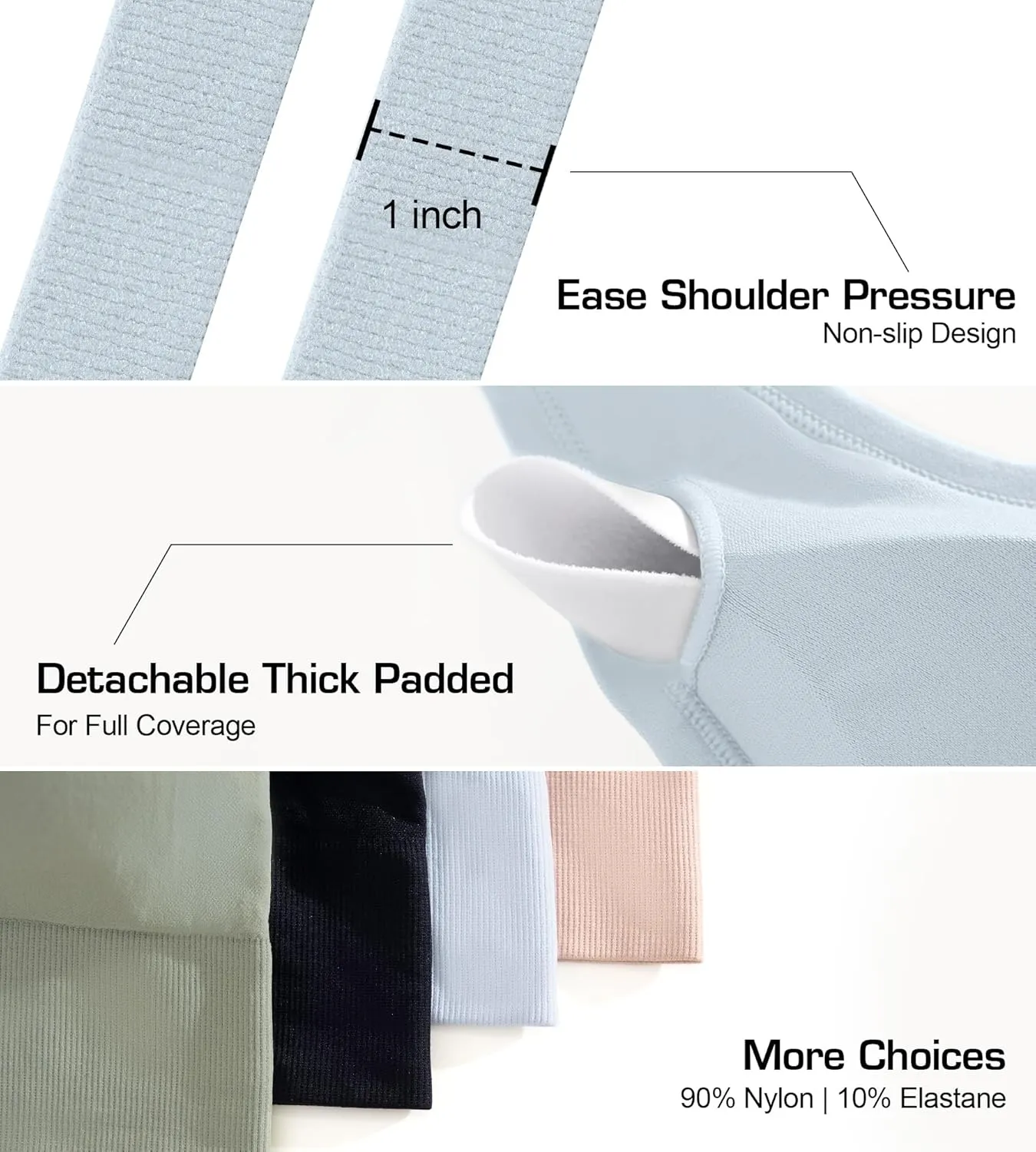 Sports Bras for Women Pack - Womens Front Closure Cross Back Low Impact Workout Post Surgery Bra Multipack