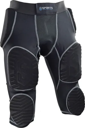 Sports Unlimited 7 Pad Integrated Adult Football Girdle for Men - Hard Thigh Pads - Girdle for Football