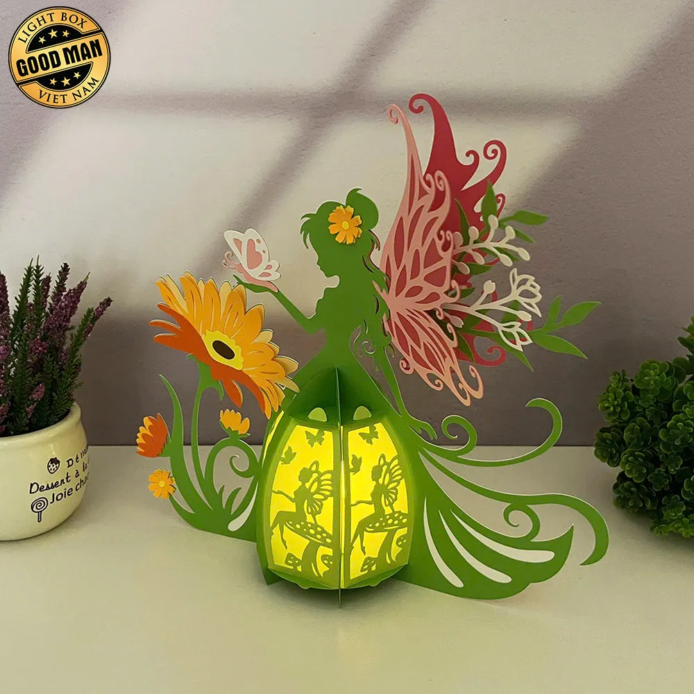 Spring Fairy - 3D Fairy Lantern File - Cricut File 2 - LightBoxGoodMan