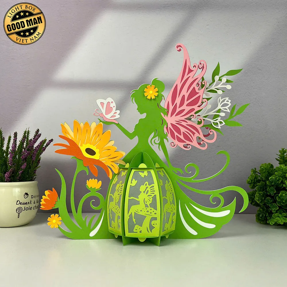 Spring Fairy - 3D Fairy Lantern File - Cricut File 2 - LightBoxGoodMan