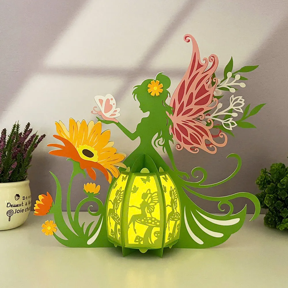 Spring Fairy - 3D Fairy Lantern File - Cricut File 2 - LightBoxGoodMan