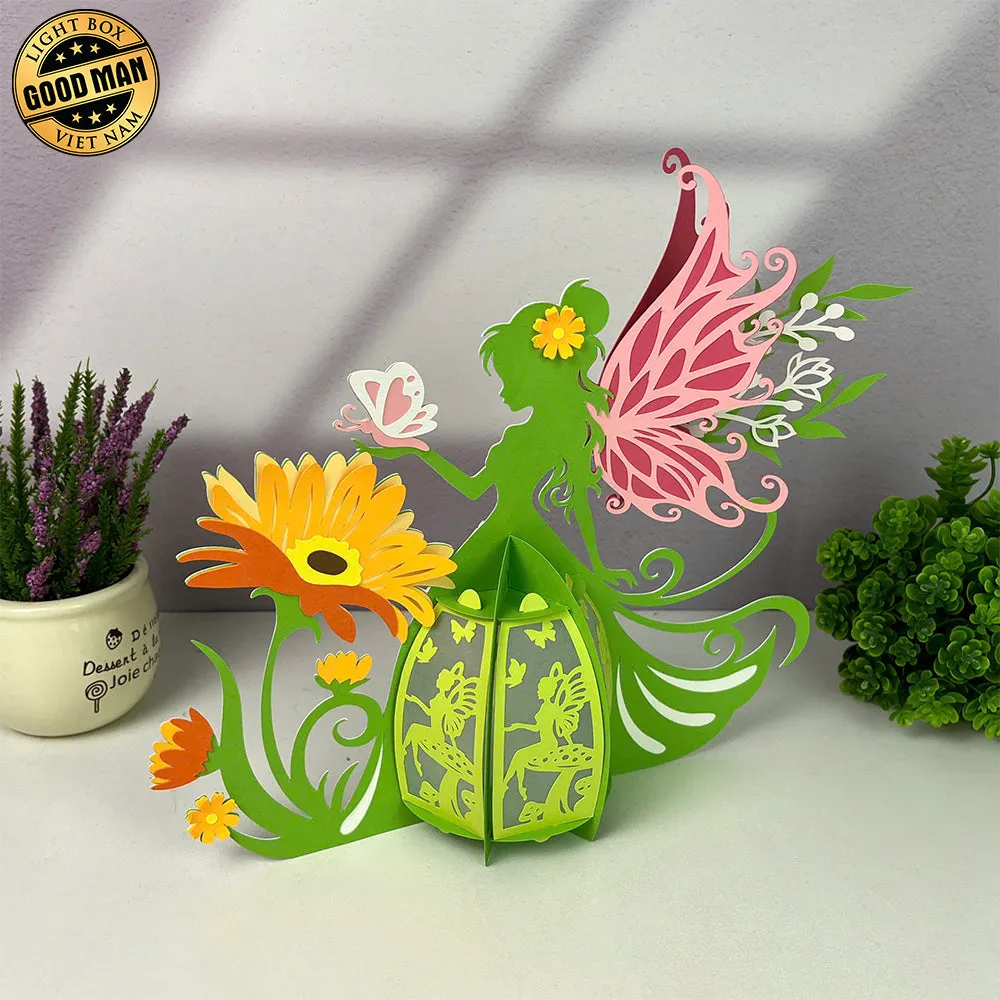 Spring Fairy - 3D Fairy Lantern File - Cricut File 2 - LightBoxGoodMan