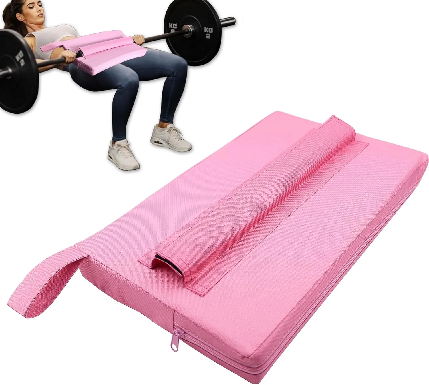 Square Hip-Thrust Pad Protective Extra Thick foam pad for Barbell Weightlifting Hip Thrusts and Glute Bridges Workouts Home Gym Equipment
