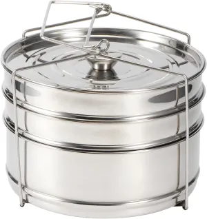 Stackable Stainless Steel Insert Pans - 6QT Instant Pot Accessories, 3 Tier Handle, Pot, Steamer, Pressure Cooker Cookware