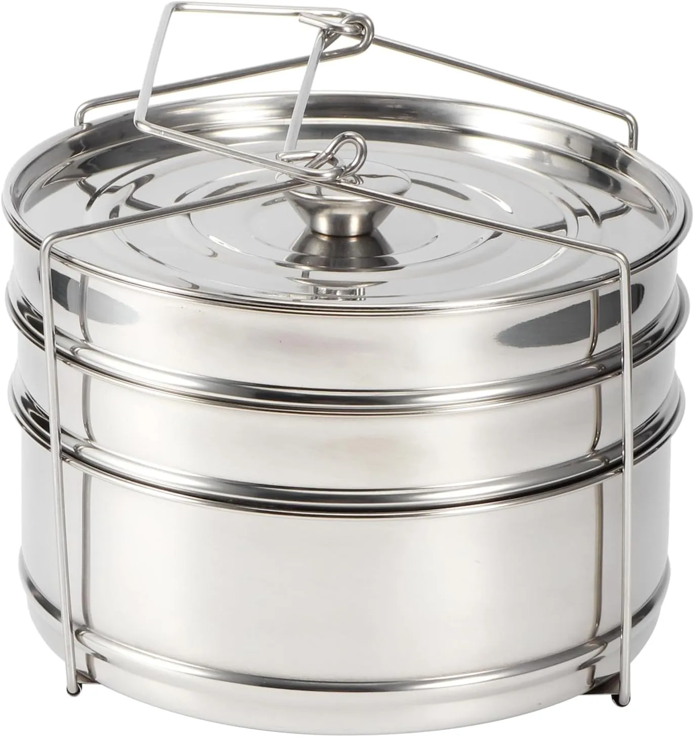 Stackable Stainless Steel Insert Pans - 6QT Instant Pot Accessories, 3 Tier Handle, Pot, Steamer, Pressure Cooker Cookware