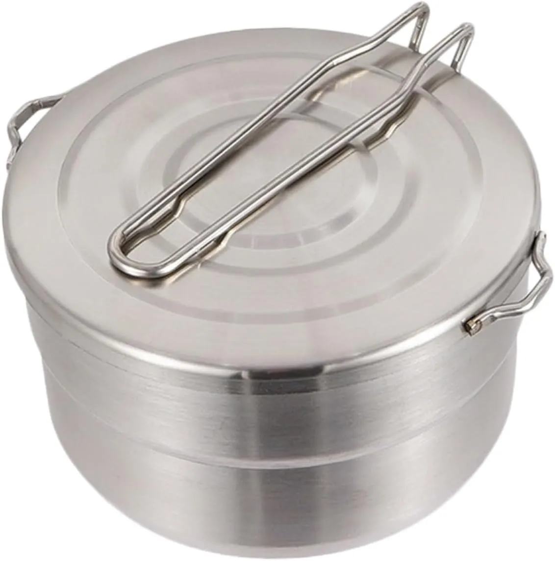 Stainless Steel Camping Cook Pot Portable Outdoor Cooking Tool for Hiking Cookware Design for Efficient Cooking