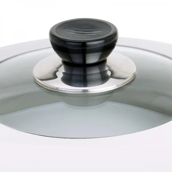 Stainless Steel Cooking Pan Cover Visible Replaced Lid for Frying Wok Pot - 34cm