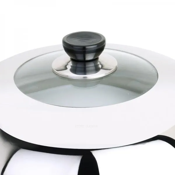 Stainless Steel Cooking Pan Cover Visible Replaced Lid for Frying Wok Pot - 34cm