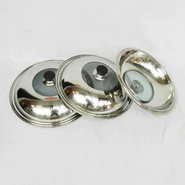 Stainless Steel Cooking Pan Cover Visible Replaced Lid for Frying Wok Pot - 34cm