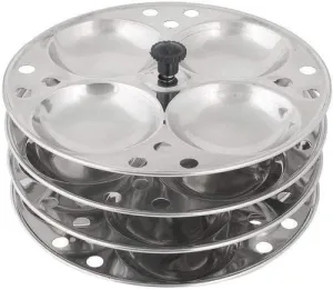 STAINLESS STEEL IDLI STAND 4 TIER 12PCS