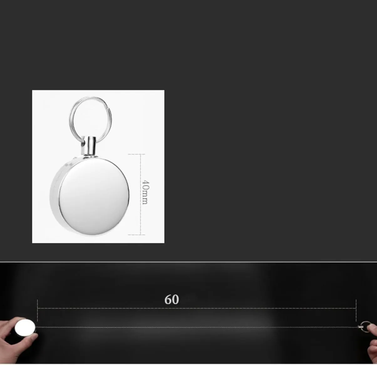 Stainless Steel Pull Buckle Telescopic Fishing Pole Telescopic Fishing Rod Telescopic Key Ring Keyring