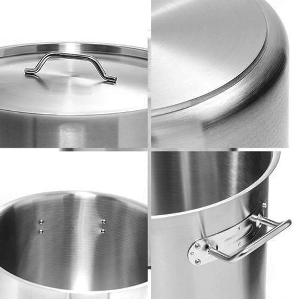 Stainless Steel Stockpot & With Lid - 20L
