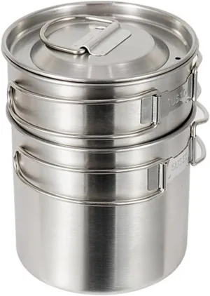 Stainless Steels Camping Water Cup With Folding Handle Picnics Water Mug Outdoor Cookware Camping Cup Pots Enduring