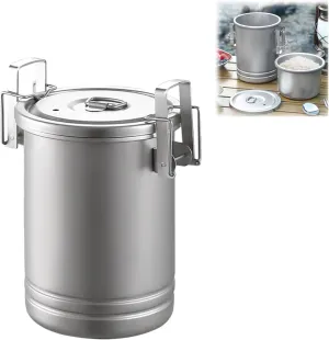 Stainless Steels Steaming Pots Camping Hiking Rice Cooker,Cooking Pot Portable Outdoor Pot for Camping,Rice Steamer Portable Camping Cookers Pots,Cooking Accessory for Outdoor Traveling Hiking