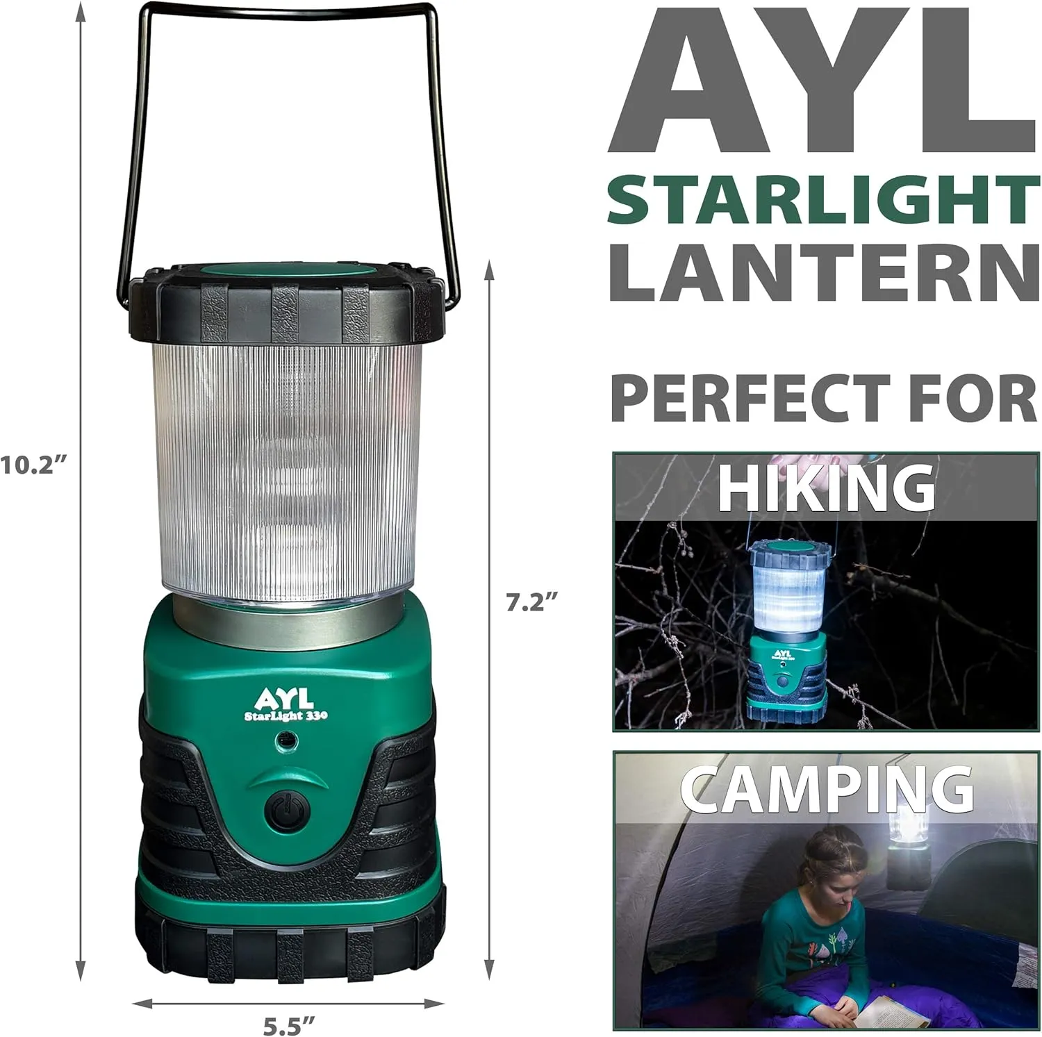 StarLight LED Camping Lantern - Water Resistant - Shock Proof - Long Lasting Up To 6 DAYS - 1000 Lumens Ultra Bright